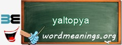 WordMeaning blackboard for yaltopya